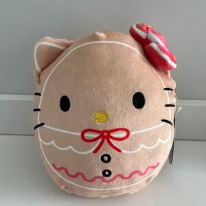 Squishmallows NWT hello kitty gingerbread Christmas plush 9”